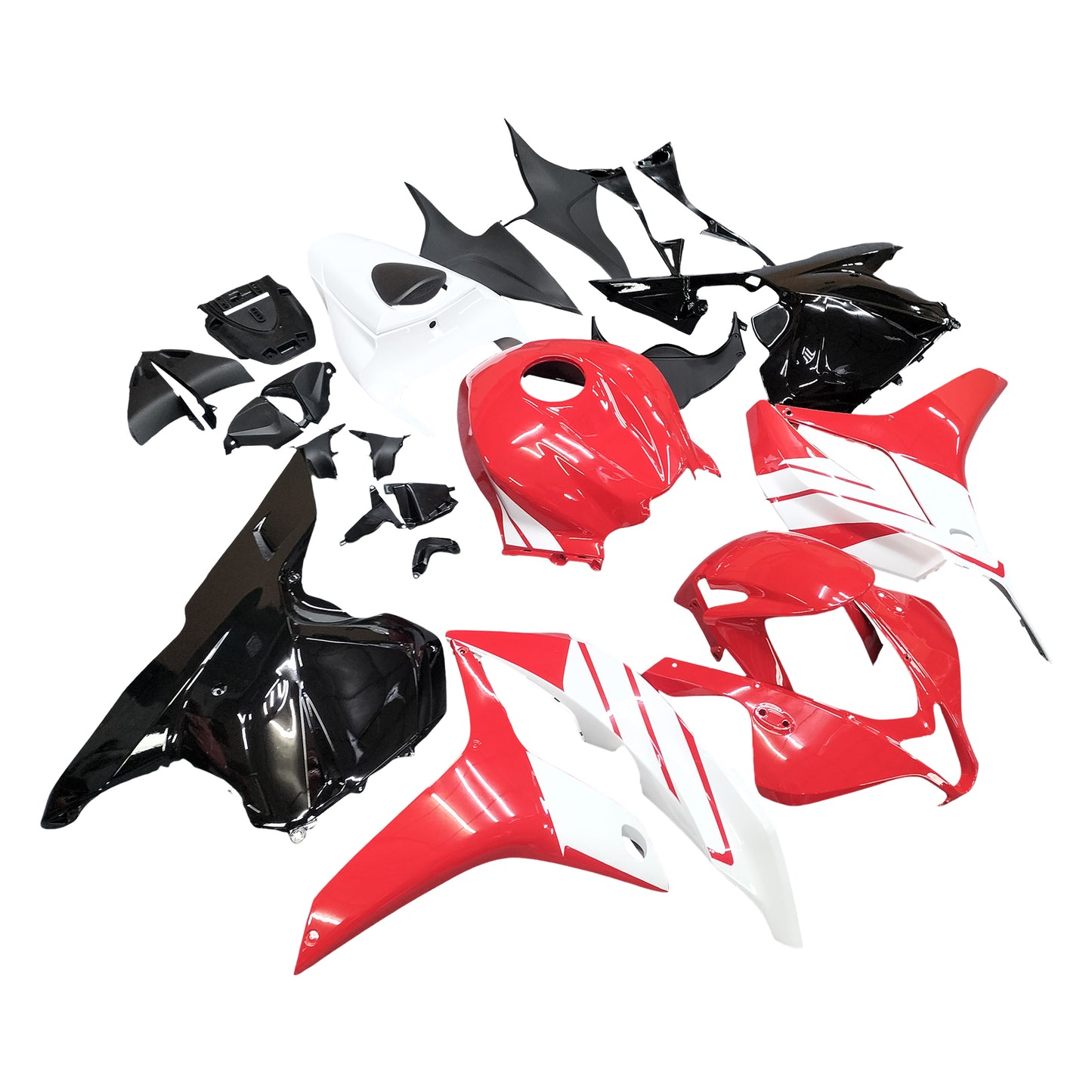 Amotopart ABS-Injektionsformkörper Vollverkaufs Kit für Honda CBR600RR 2009-2012 Rot Weiß generika