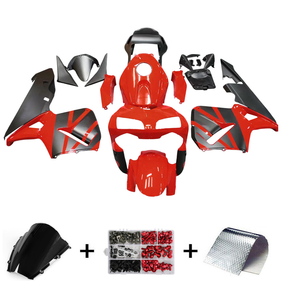 Amotopart 2003-2004 Honda CBR600 Verkleidung Red & Black Kit