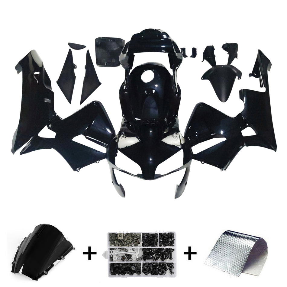 AMOTOPART FARINGINGS 2003-2004 Honda CBR 600 RR Black Honda Racing Generic