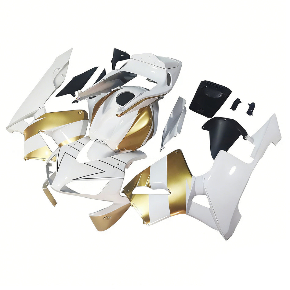 Amotopart 2003-2004 Honda CBR600 Verkleidung White & Gold Kit
