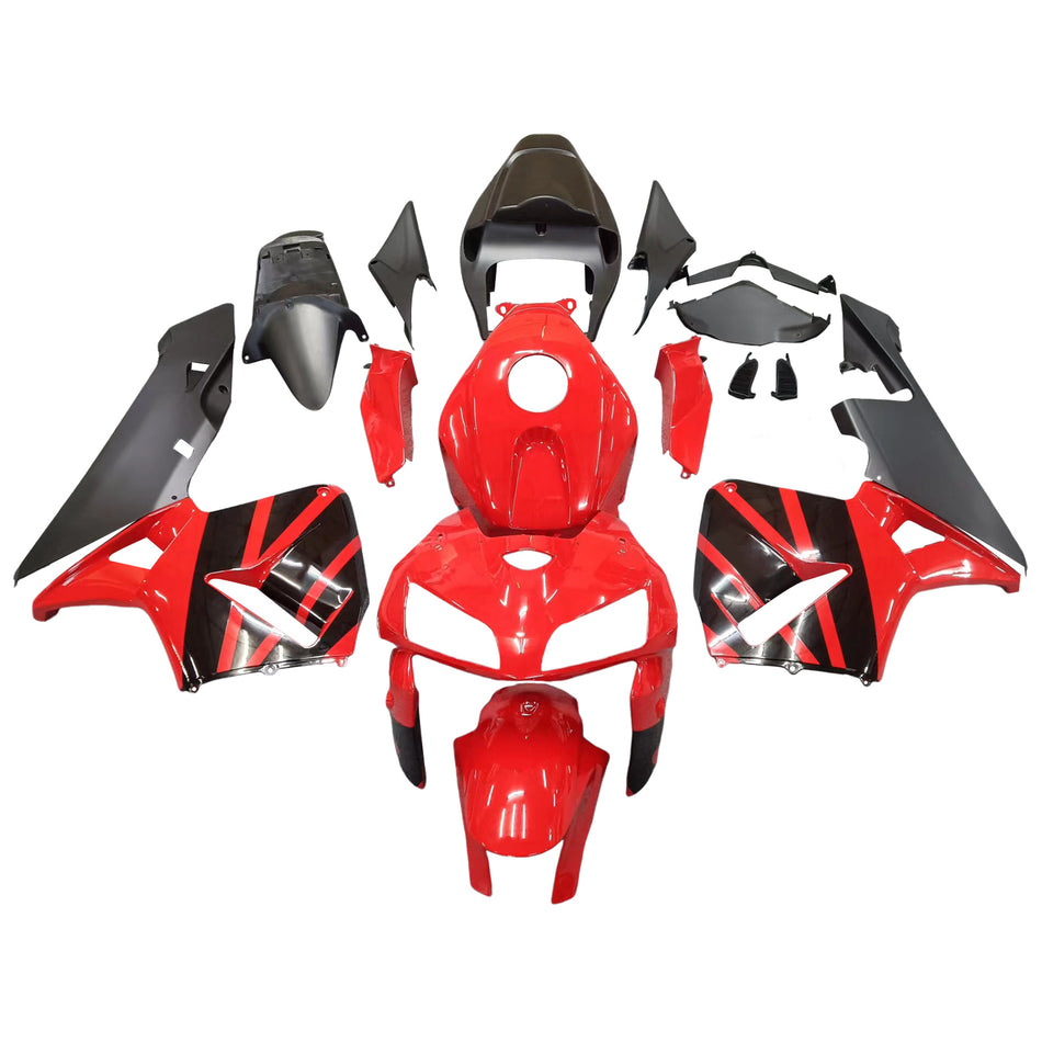 Amotopart 2005-2006 Honda CBR600 Verkleidung Black & Red Kit