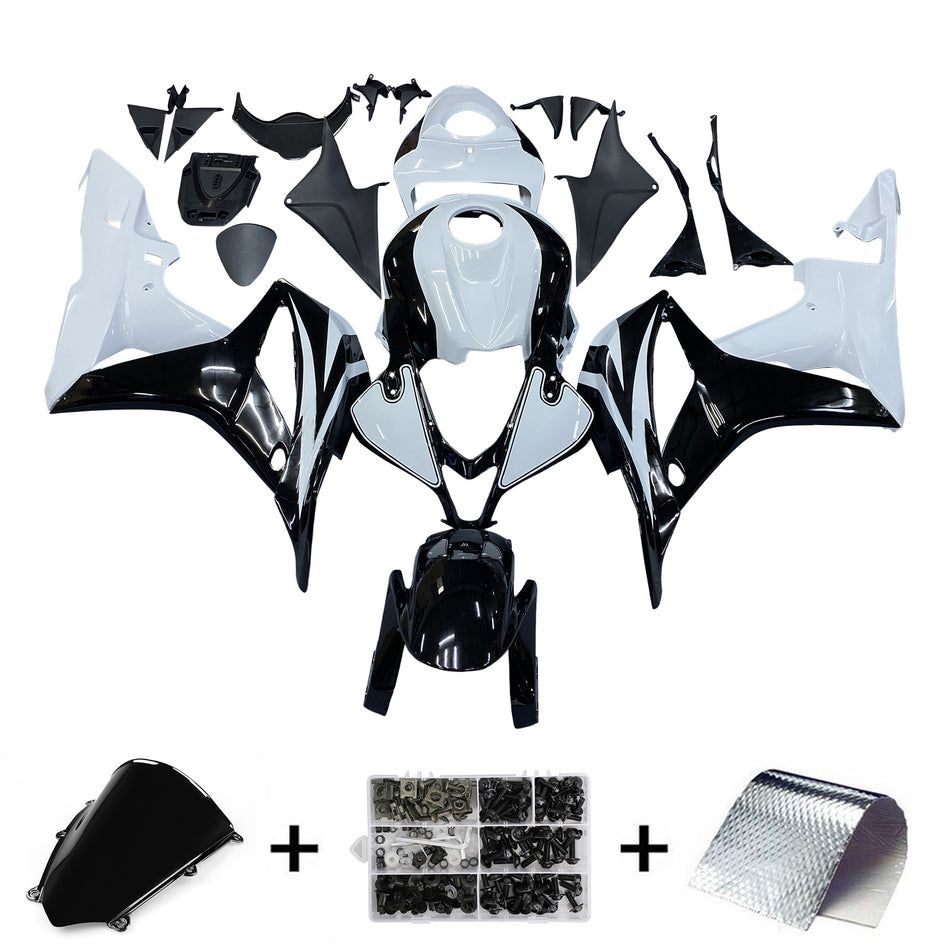 Kit de peur Amotopart Honda 2007-2008 CBR600RR Blanc Noir