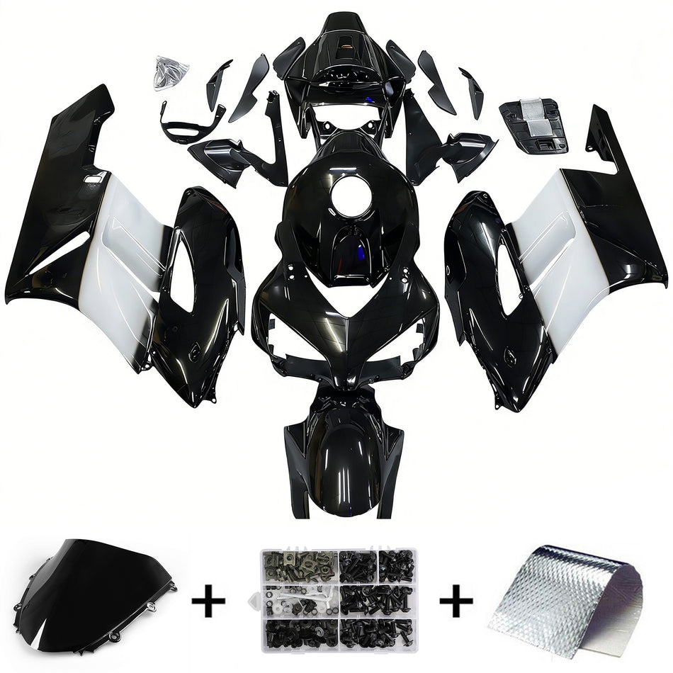 Amotopart-Verkleidungen Honda CBR1000RR 2004-2005 Verkleidung West Racing Schwarzverkleidungskit