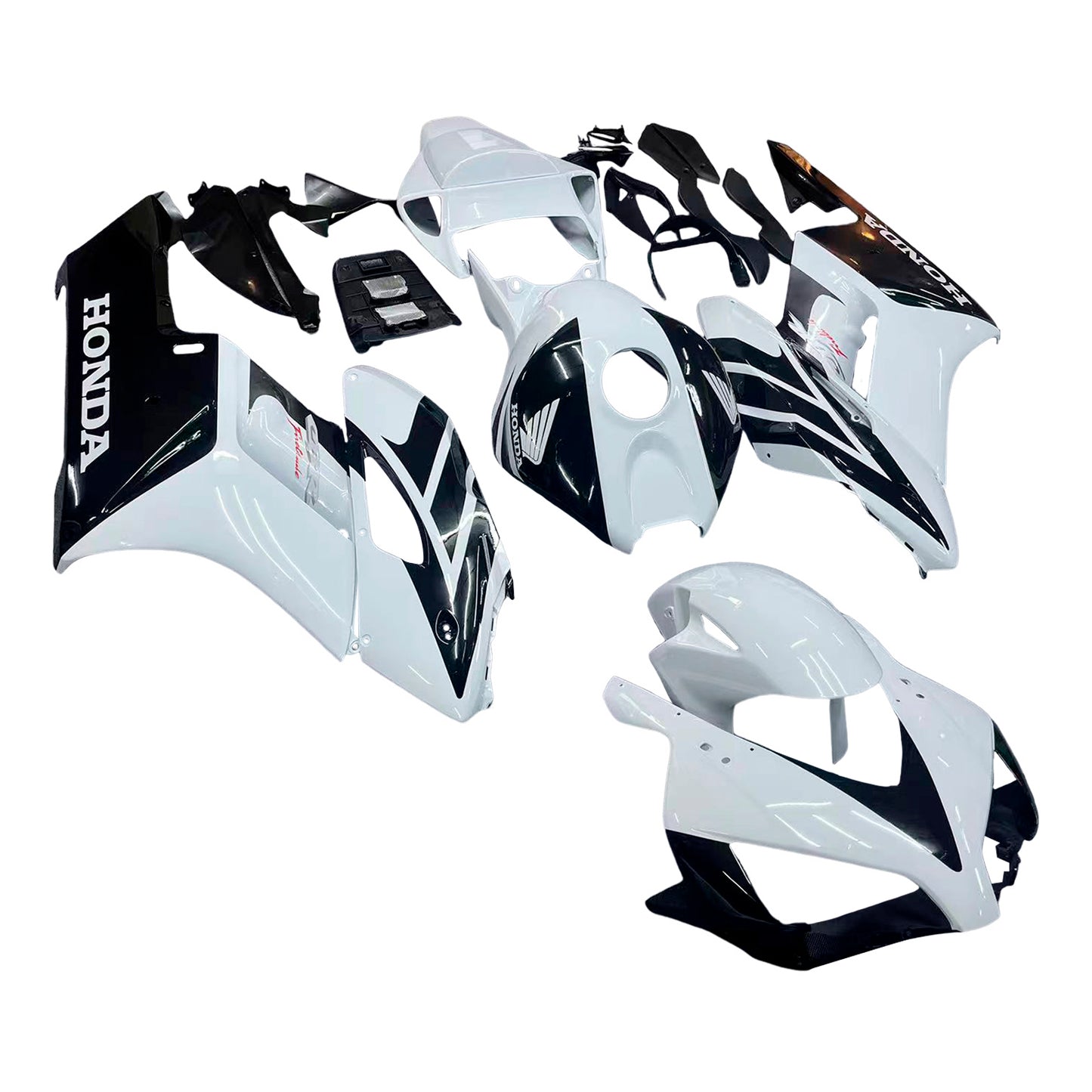 Amotopart-Verkleidungen Honda CBR1000RR 2004-2005 Verkleidungsverkleidung wei? schwarzes CBR Rennsportkit