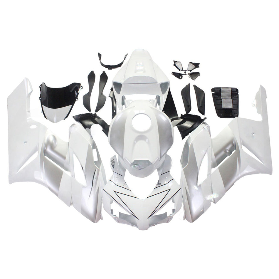 Amotopart Verkleidung Honda CBR1000RR 2004-2005 Verkleidungsverkleidung wei?e Silbertrennverkleidungs Kit