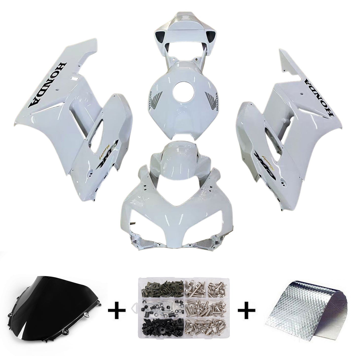 Amotopart 2004-2005 Honda CBR1000 Carénage Blanc Kit