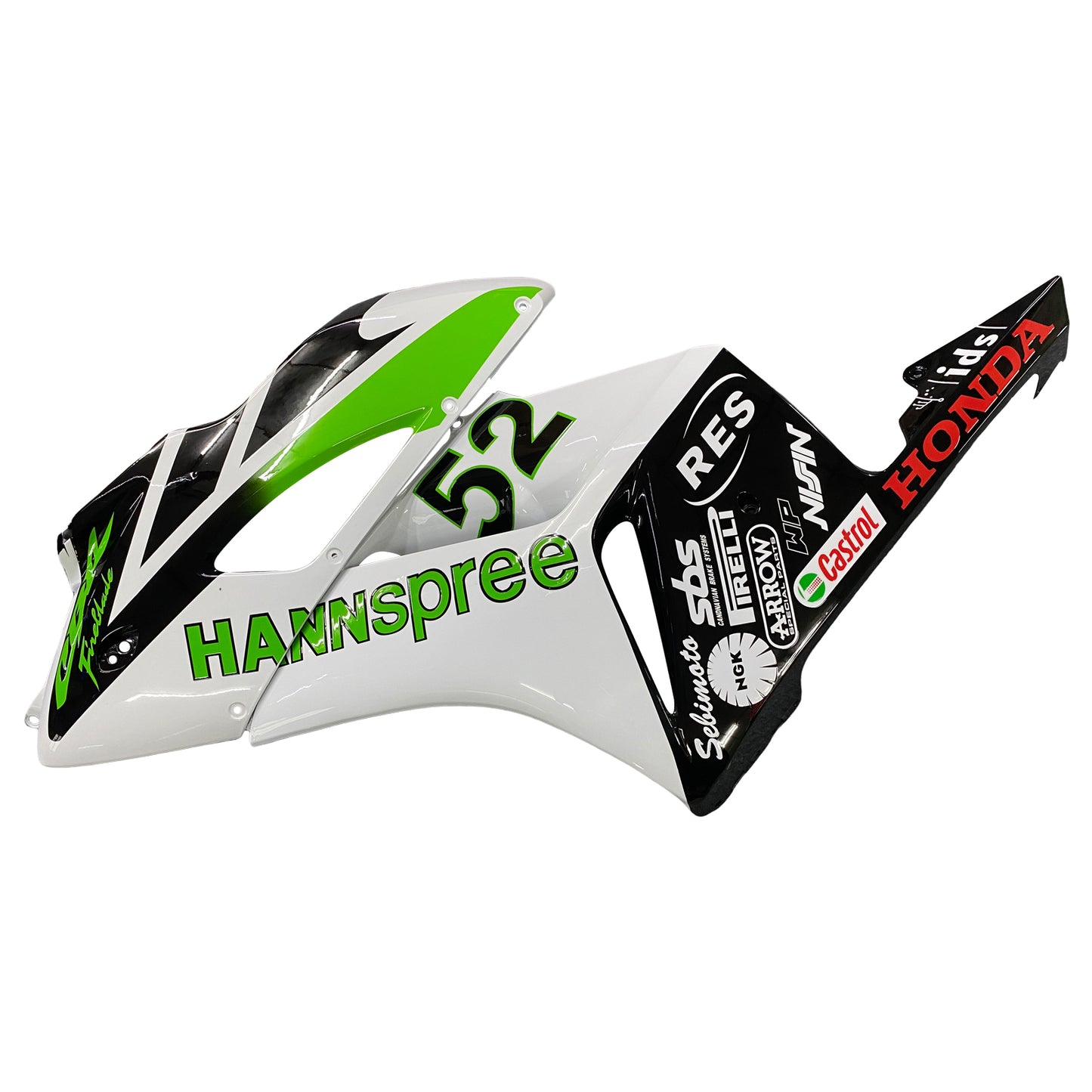 Carénages Amotopart Honda CBR1000RR 2004-2005 carénage blanc N ° 52 Hannspree Racing kit de déclenchement