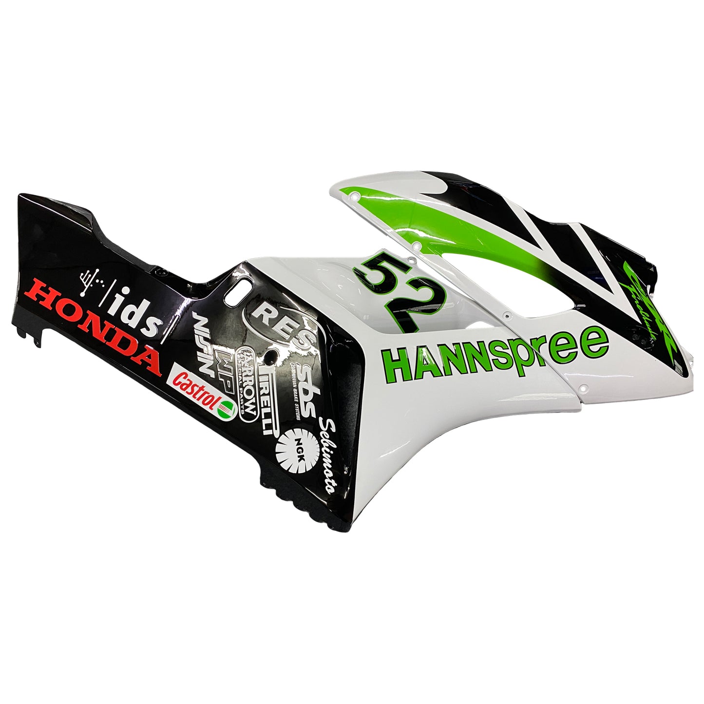 Carénages Amotopart Honda CBR1000RR 2004-2005 carénage blanc N ° 52 Hannspree Racing kit de déclenchement