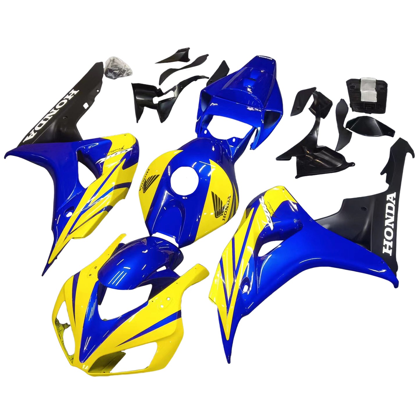 Amotopart-Verkleidungen Honda 1000RR 2006-2007 Verziehung CBR Racing Blue Yellow Abzugskit