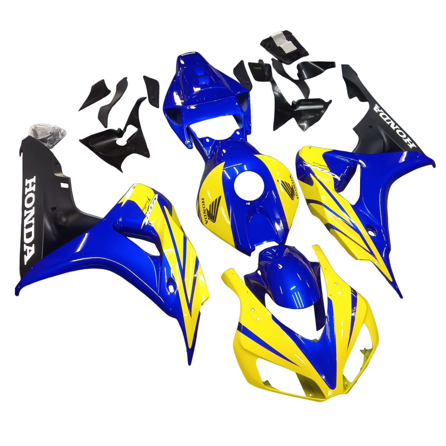 Amotopart-Verkleidungen Honda 1000RR 2006-2007 Verziehung CBR Racing Blue Yellow Abzugskit