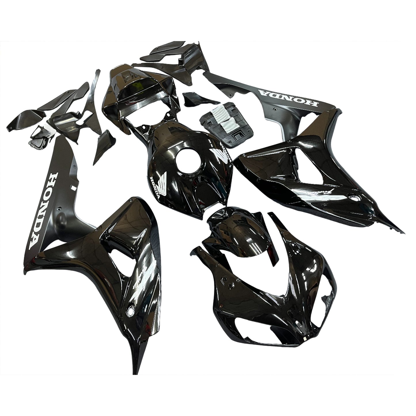 Amotopart-Verkleidungen Honda 1000RR 2006-2007 Verziehung CBR Racing All Black Fearing Kit