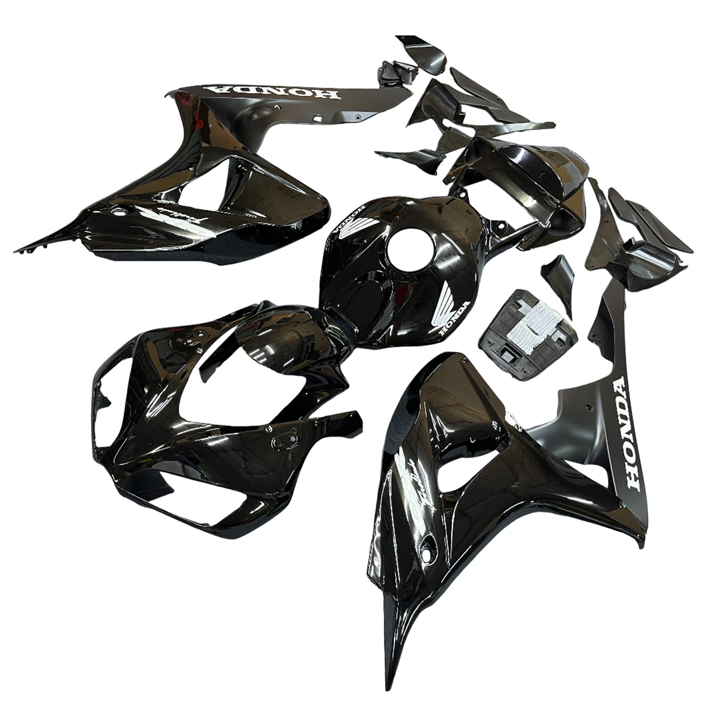 Amotopart-Verkleidungen Honda 1000RR 2006-2007 Verziehung CBR Racing All Black Fearing Kit