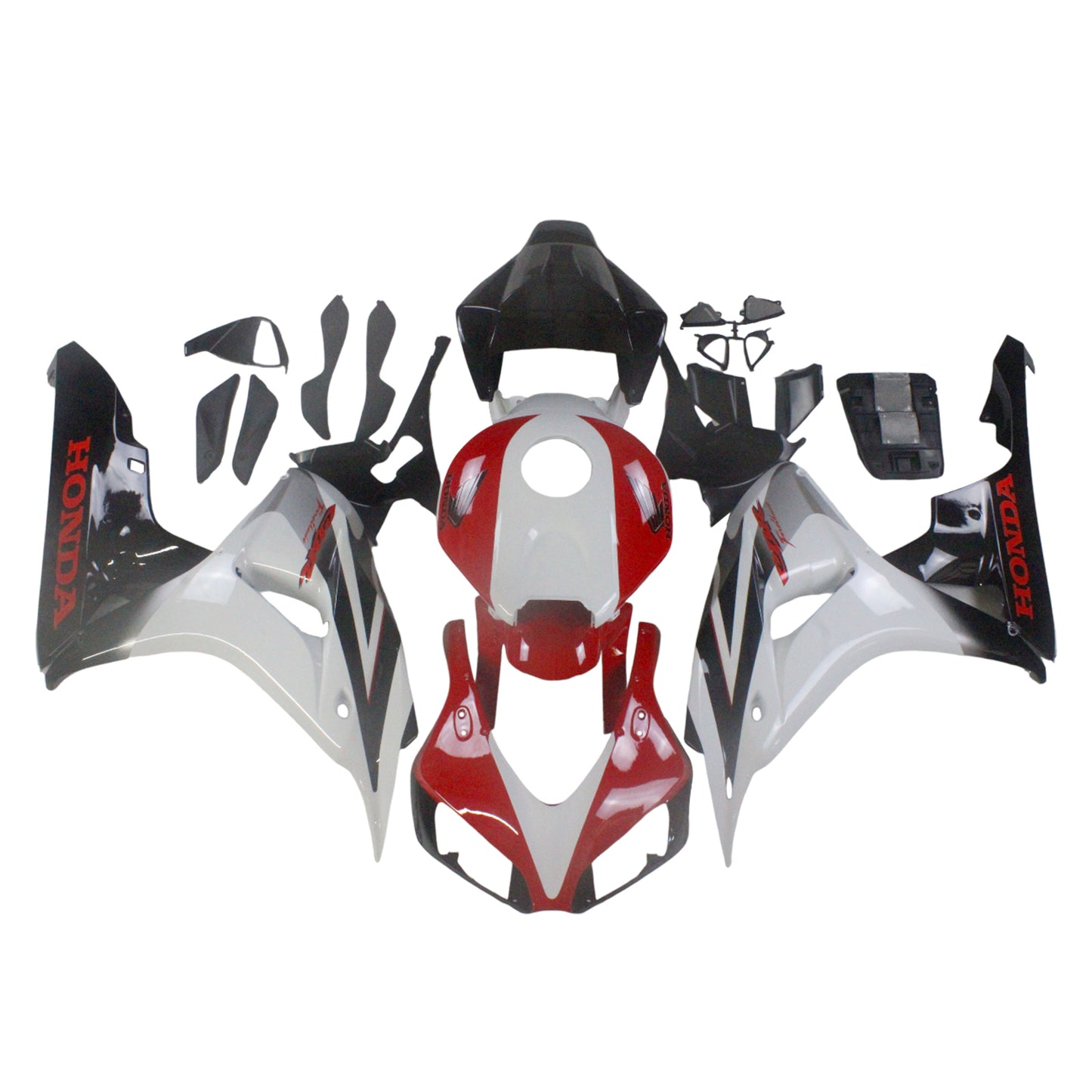 Amotopart-Verkleidungen Honda 1000RR 2006-2007 Verkleidung wei? rote schwarze CBR-Rennspaziergang Kit