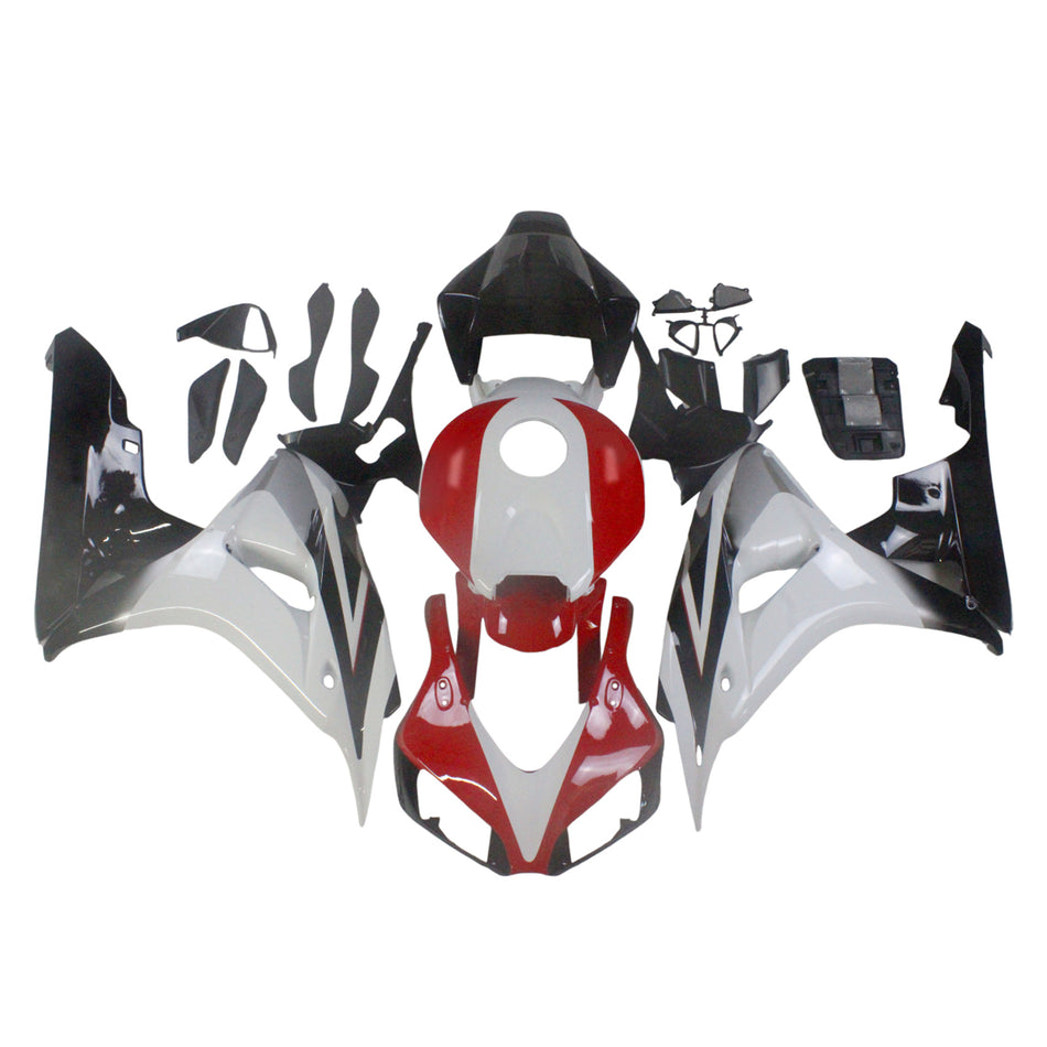 Carénages Amotopart Honda 1000RR 2006-2007 carénage blanc kit racewalk CBR rouge noir