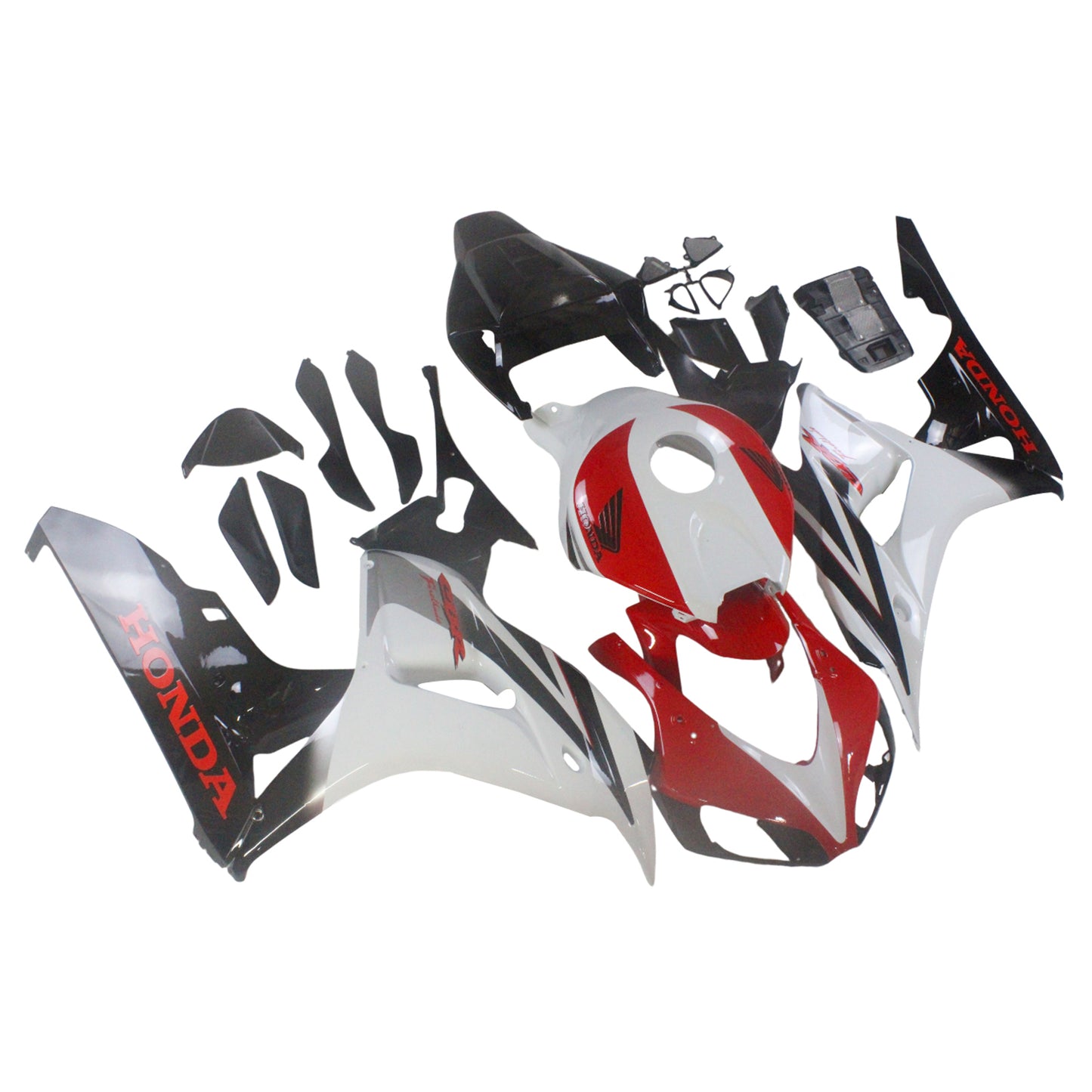 Amotopart-Verkleidungen Honda 1000RR 2006-2007 Verkleidung wei? rote schwarze CBR-Rennspaziergang Kit