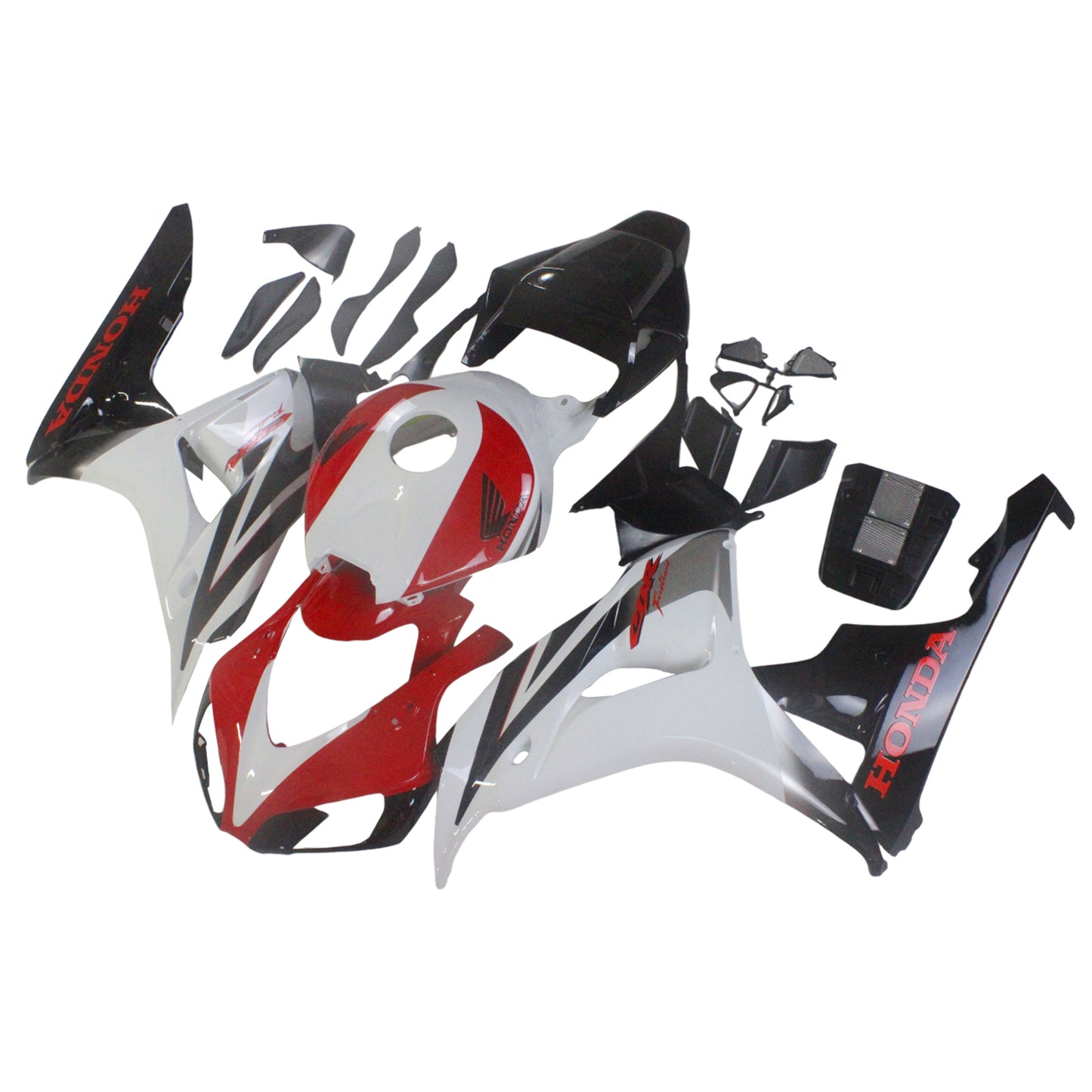 Amotopart-Verkleidungen Honda 1000RR 2006-2007 Verkleidung wei? rote schwarze CBR-Rennspaziergang Kit