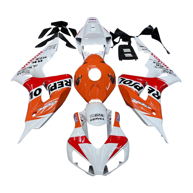 Amotopart-Verkleidungen Honda CBR1000RR 2006-2007 Verkleidungsverkleidung White Orange Repsol Racing Abzugskit