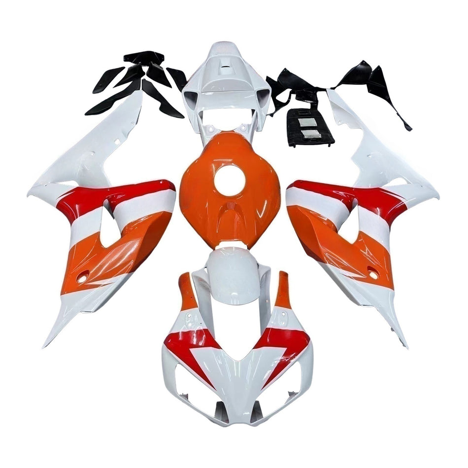 Amotopart-Verkleidungen Honda CBR1000RR 2006-2007 Verkleidungsverkleidung White Orange Repsol Racing Abzugskit