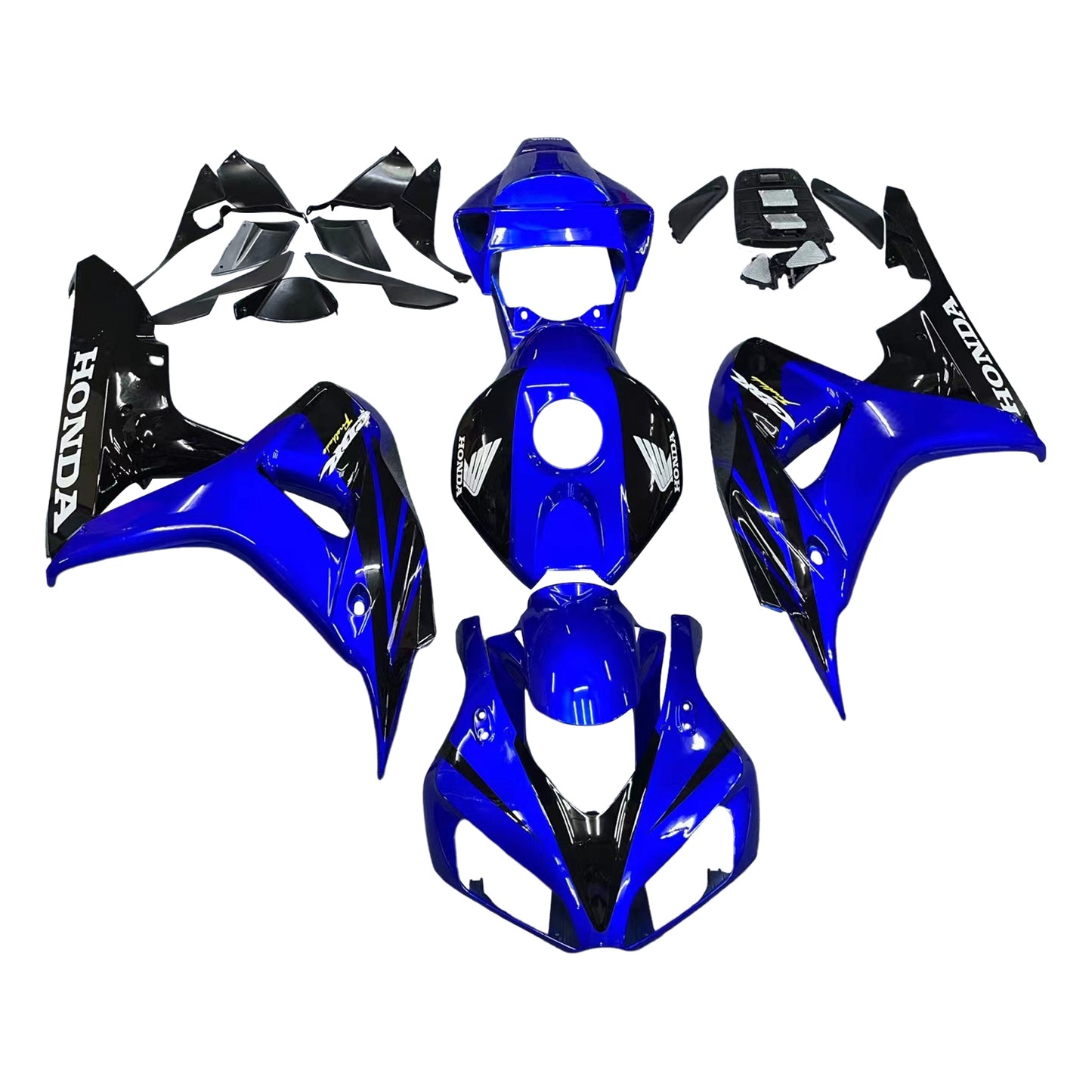 Amotopart Favoritings Honda 1000RR 2006-2007 Carénage CBR Racing Kit déclencheur bleu et noir