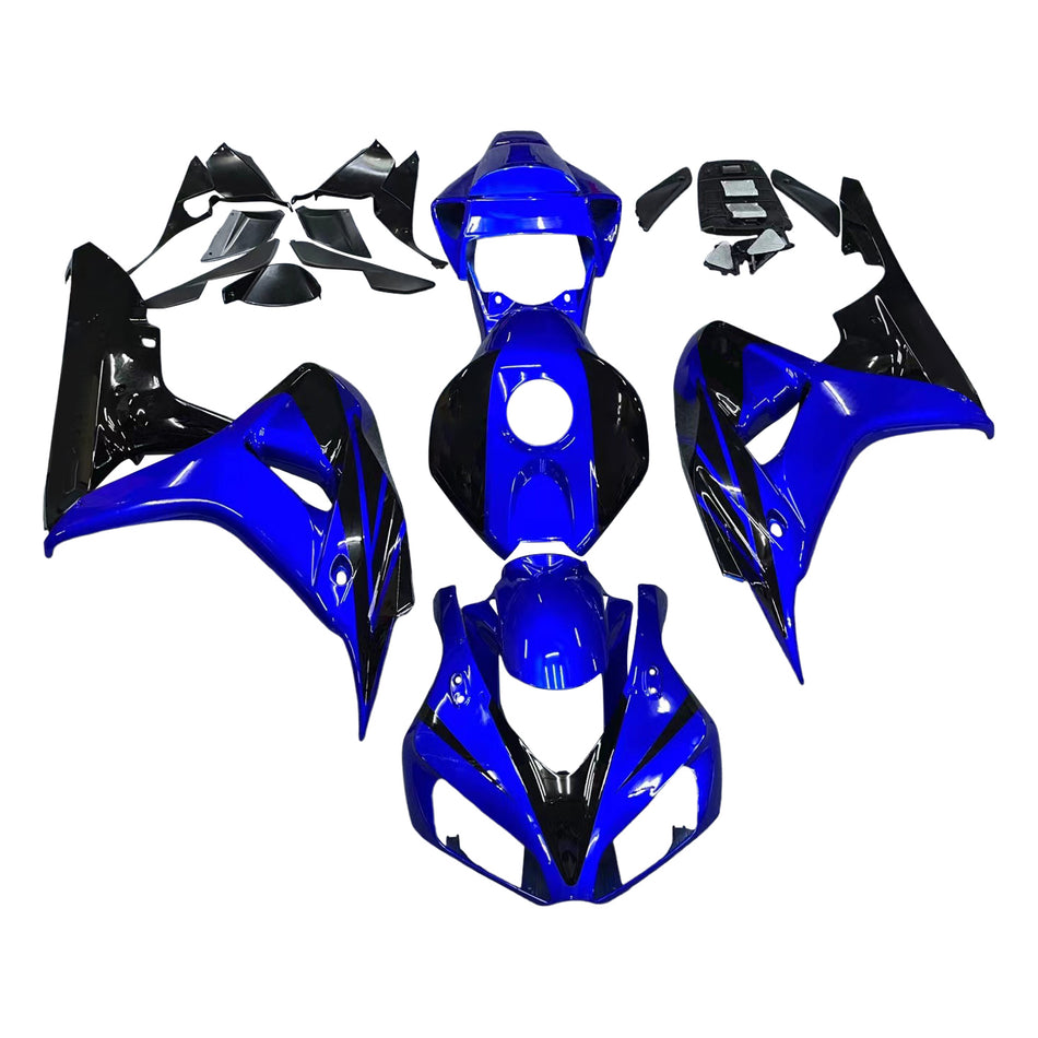 Amotopart Favoritings Honda 1000RR 2006-2007 Verkleidung CBR Racing Blue & Black Abzugskit