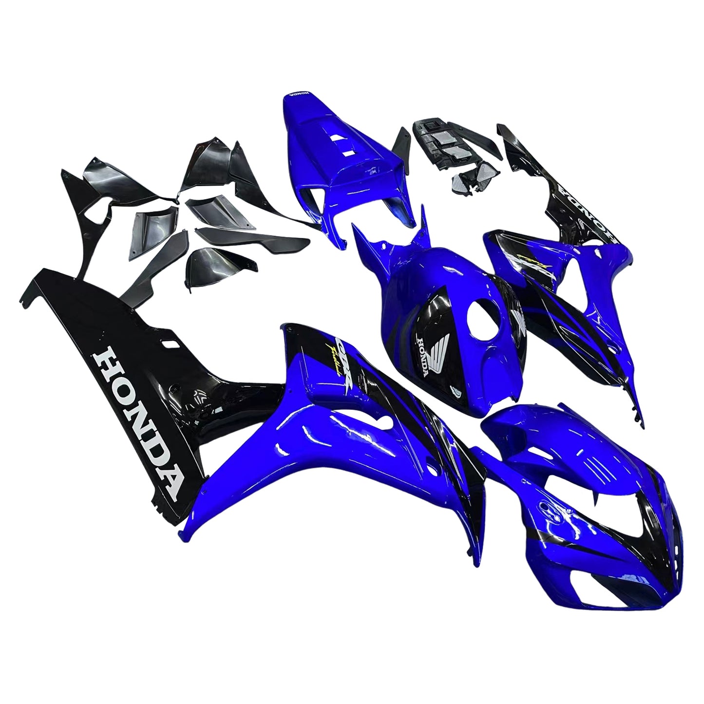 Amotopart Favoritings Honda 1000RR 2006-2007 Carénage CBR Racing Kit déclencheur bleu et noir