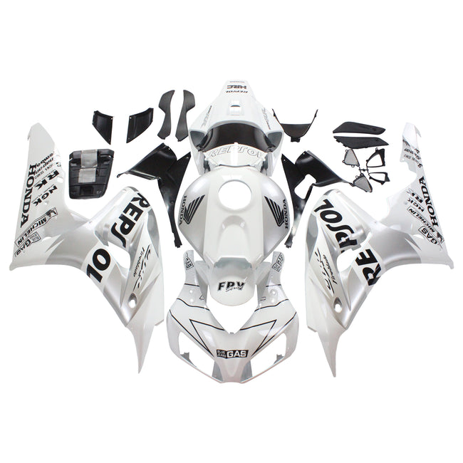 Amotopart Verkleidung Honda CBR1000RR 2006-2007 Verkleidung White & Silver Repsol Racing Accesing Kit