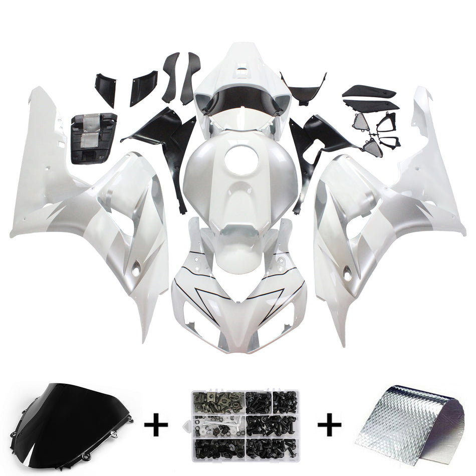 Amotopart Verkleidung Honda CBR1000RR 2006-2007 Verkleidung White & Silver Repsol Racing Accesing Kit