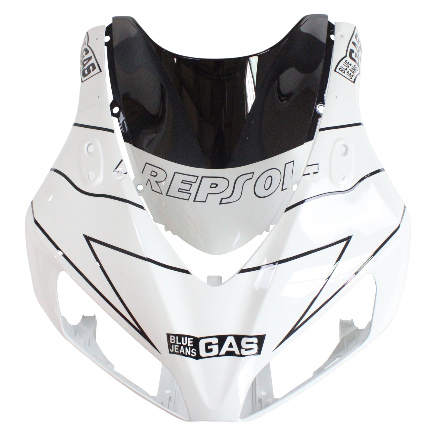 Amotopart Carénage Honda CBR1000RR 2006-2007 Carénage Blanc &amp; Argent Repsol Racing Accessing Kit