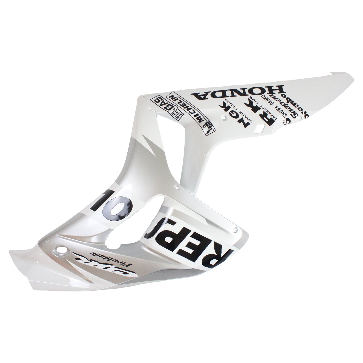 Amotopart Carénage Honda CBR1000RR 2006-2007 Carénage Blanc &amp; Argent Repsol Racing Accessing Kit