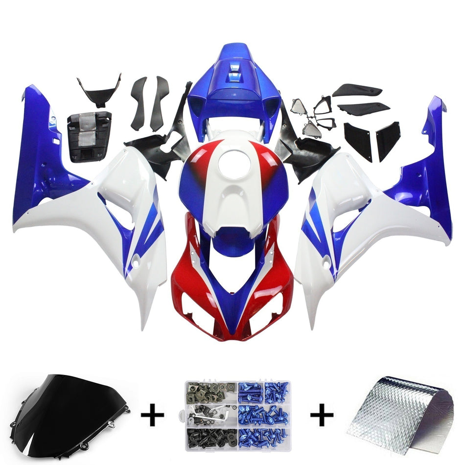 Amotopart-Verkleidungen Honda CBR1000RR 2006-2007 Verkleidungsverkleidung rot wei? blau HRC Rennspeicher Kit