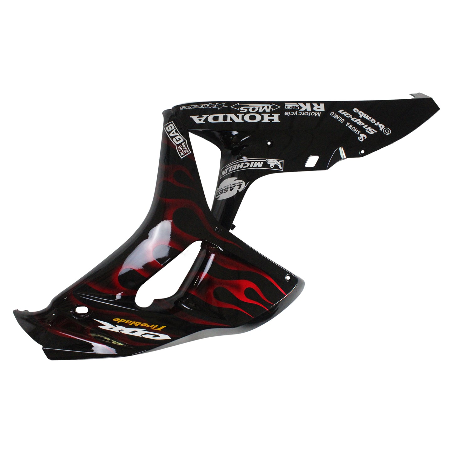 Amotopart-Verkleidungen Honda CBR1000RR 2006-2007 Abzugsflammhai-Rennen Black & Red Faituring Kit