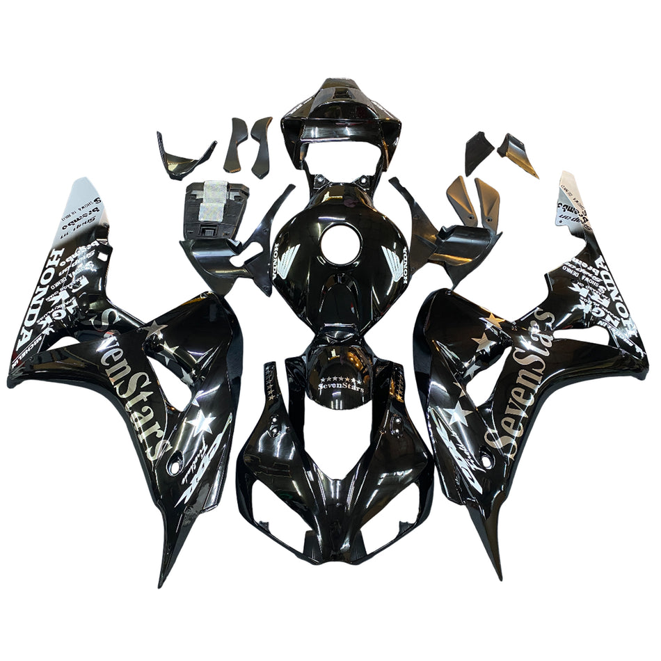 Amotopart Carénage Honda CBR1000RR 2006-2007 Warp Sevenstars Racing Kit déclencheur noir