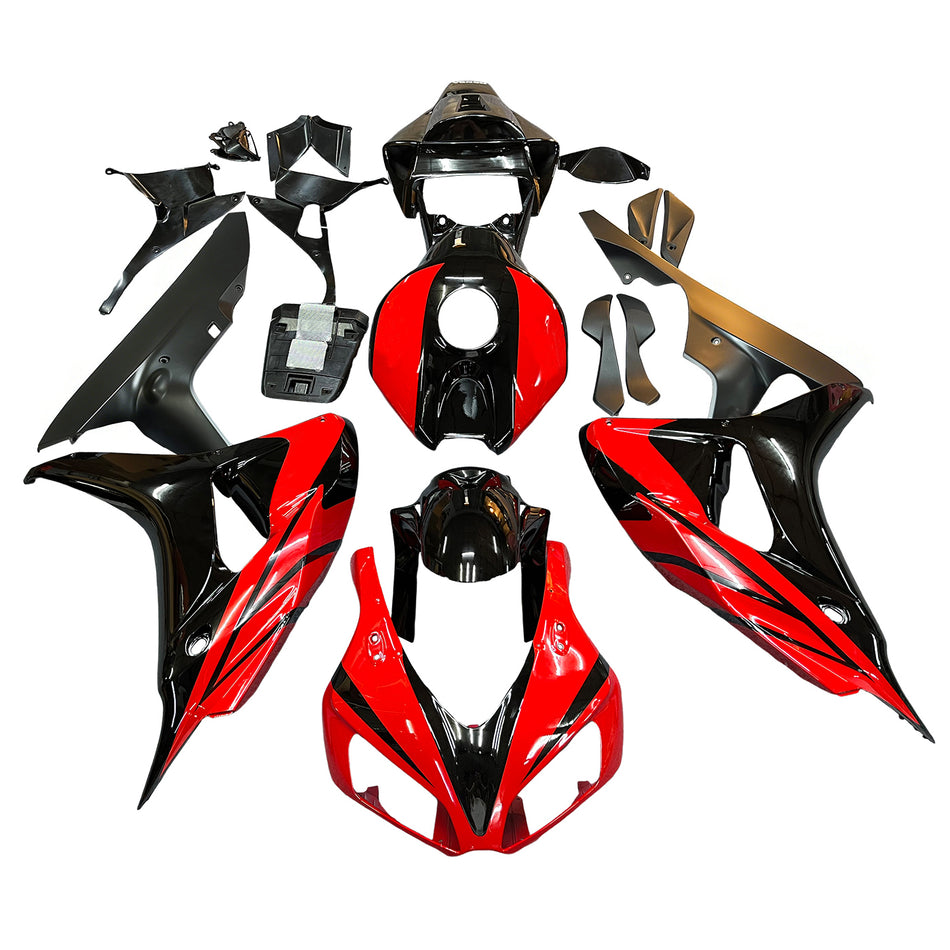 AMOTOPART FACINGINGS 1000RR 2006-2007 Verkleidung Honda CBR Racing Schwarz und Rotverkleidung