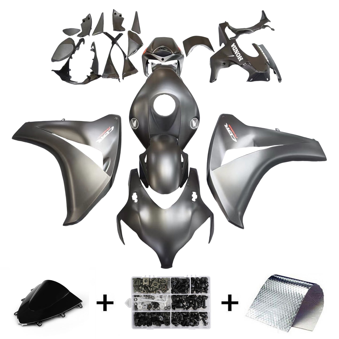 Amotopart 2008-2011 Kit de carénage Honda CBR1000 M-Black