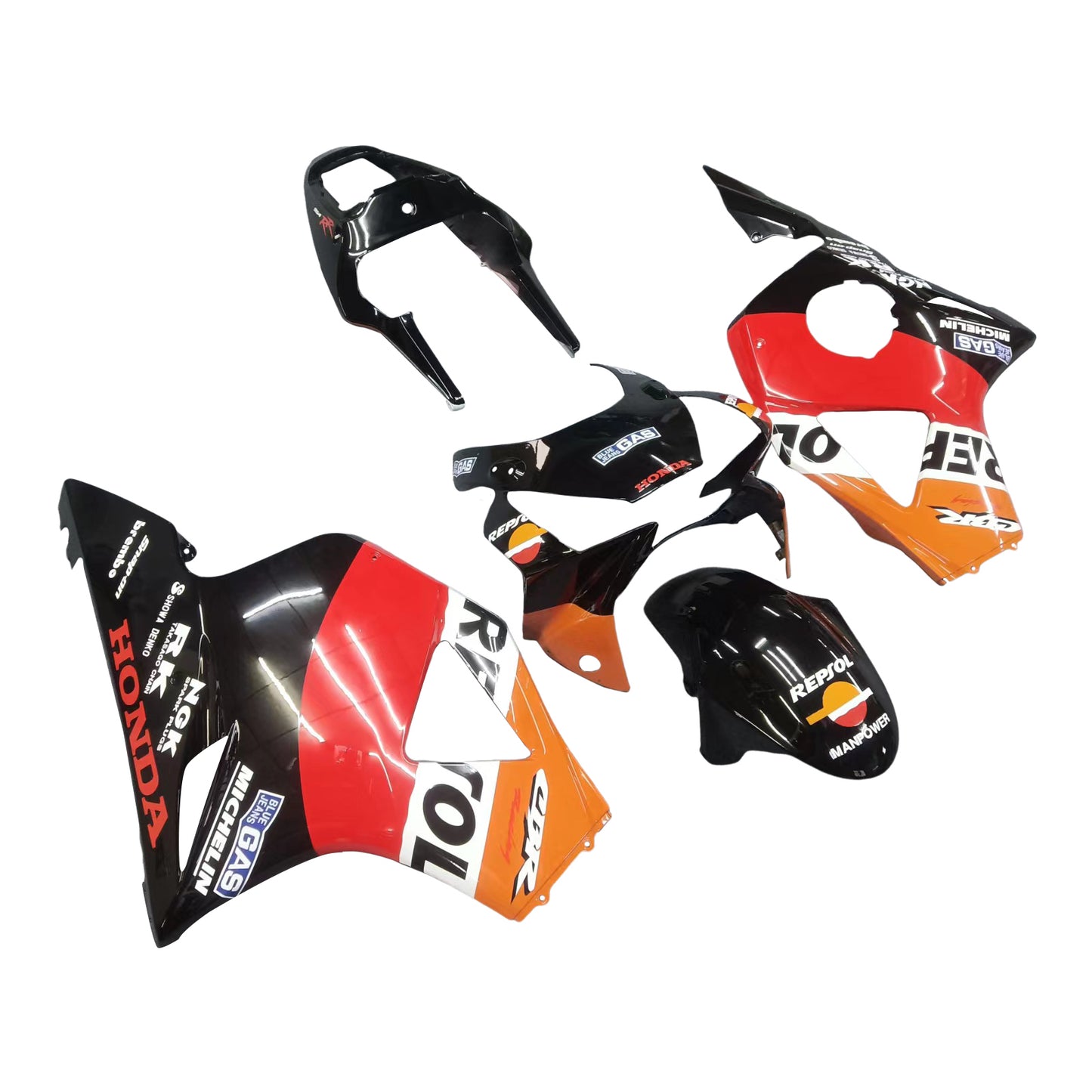 Amotopart 2002-2003 Honda CBR954 Kit de carénage orange et noir