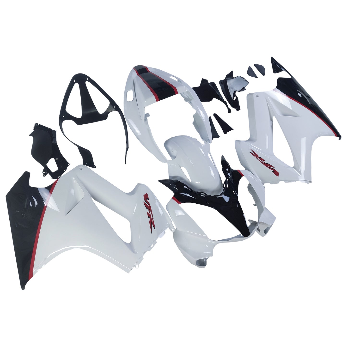 Amotopart 2002-2012 Honda VFR800 White & Black Abzugskit