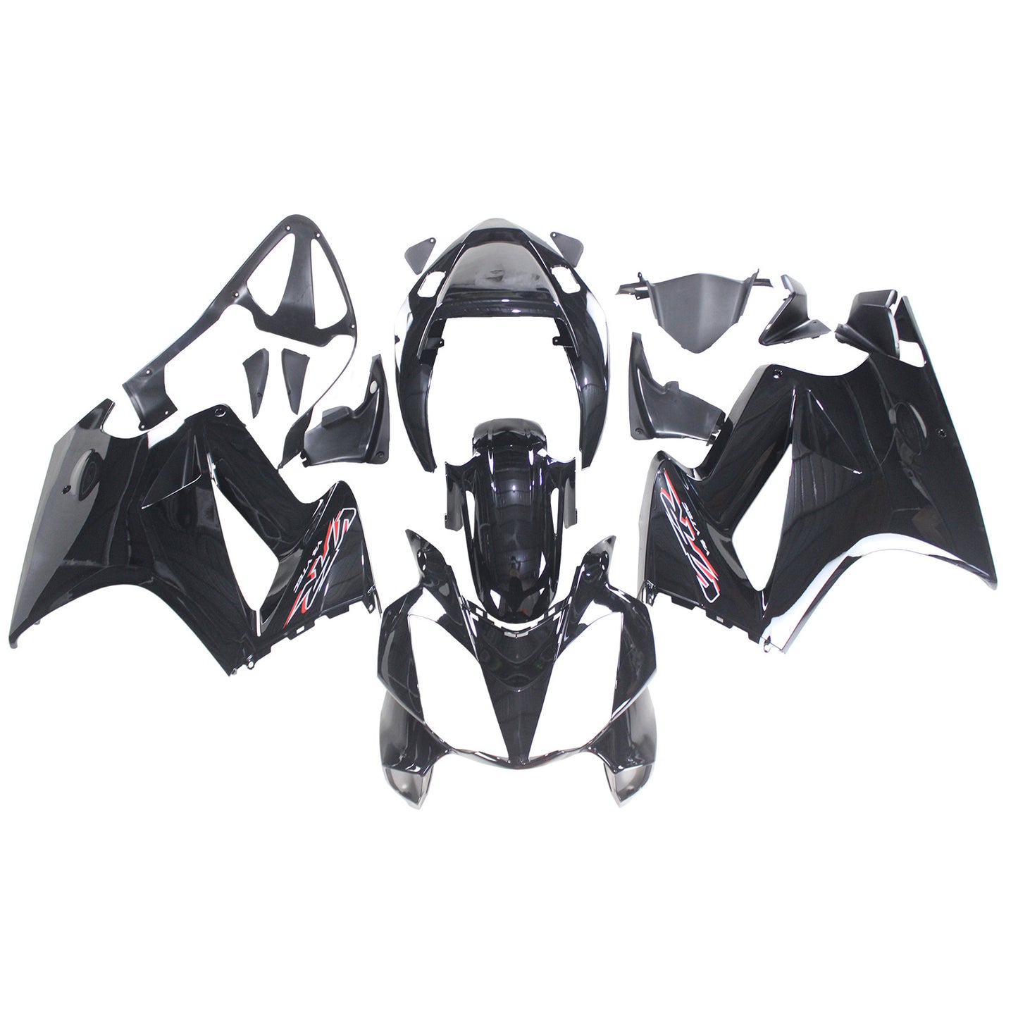 Amotopart 2002-2012 Honda VFR800 Gloss Black Fearing Kit