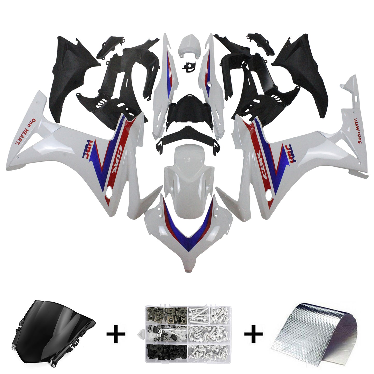 Amotopart Honda CBR500R 2013–2015 Verkleidungsset, Karosserie, Kunststoff, ABS