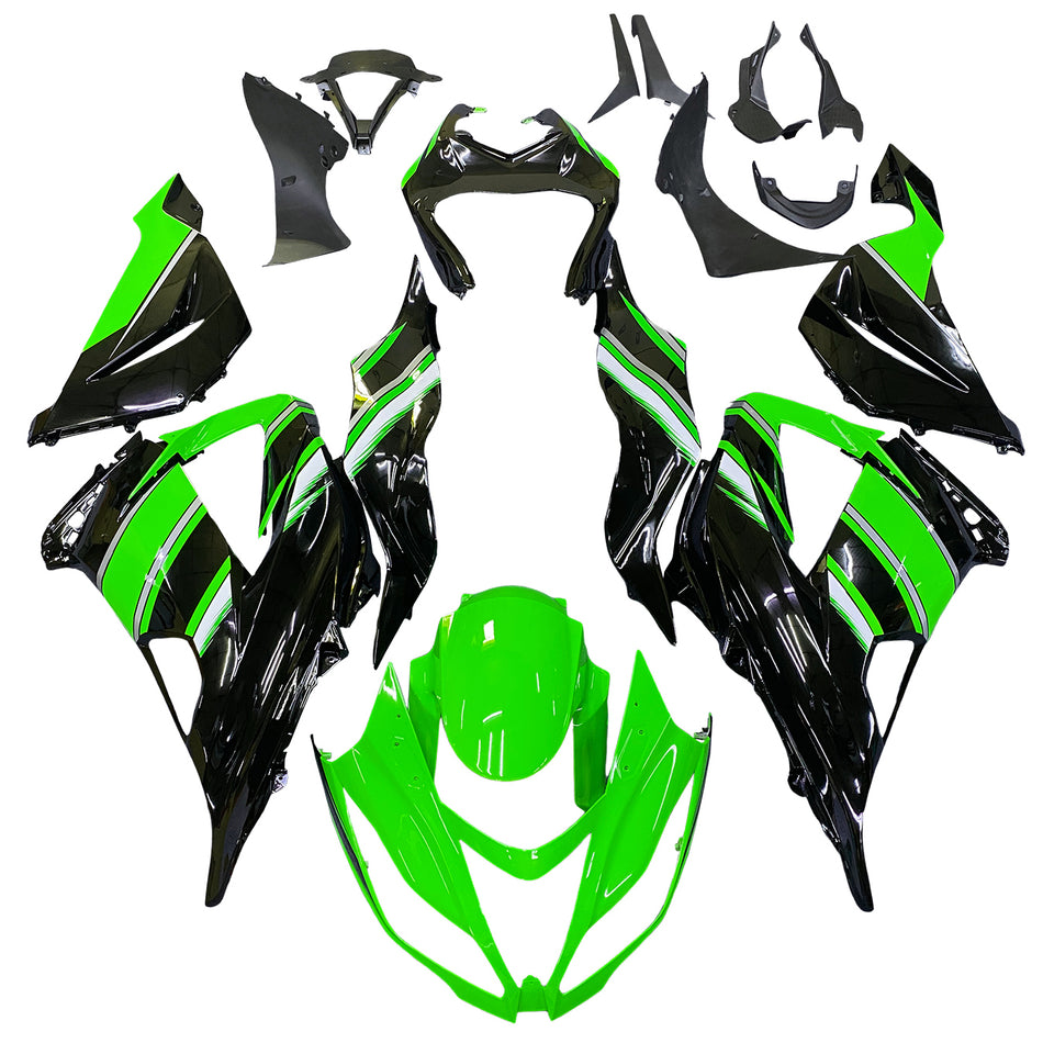 AMOTOPART-Verziehung Injektion Kunststoff Kit Grün mit Bolzenkit Passform für Kawasaki ZX6R 13-18 Generic