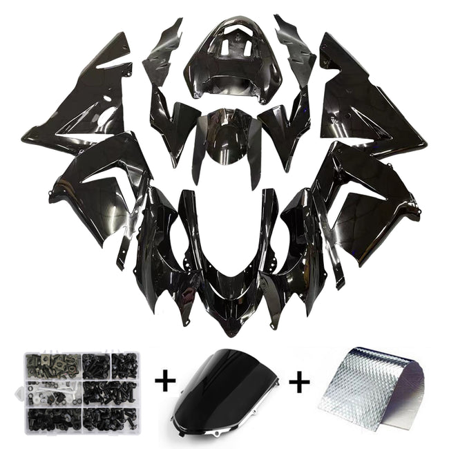 AMOTOPART-Verziehung Injektion Plastik Kit glänzend schwarz Passform für Kawasaki ZX10R 04-05 Generic