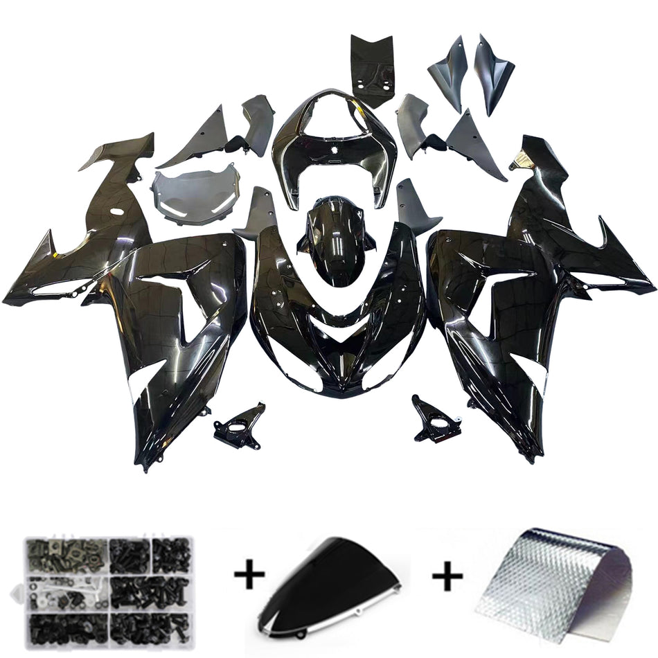 AMOTOPART-Verziehung Injektion Kunststoff Kit gelber schwarzer Kit geeignet für Kawasaki ZX10R 06-07 Generic