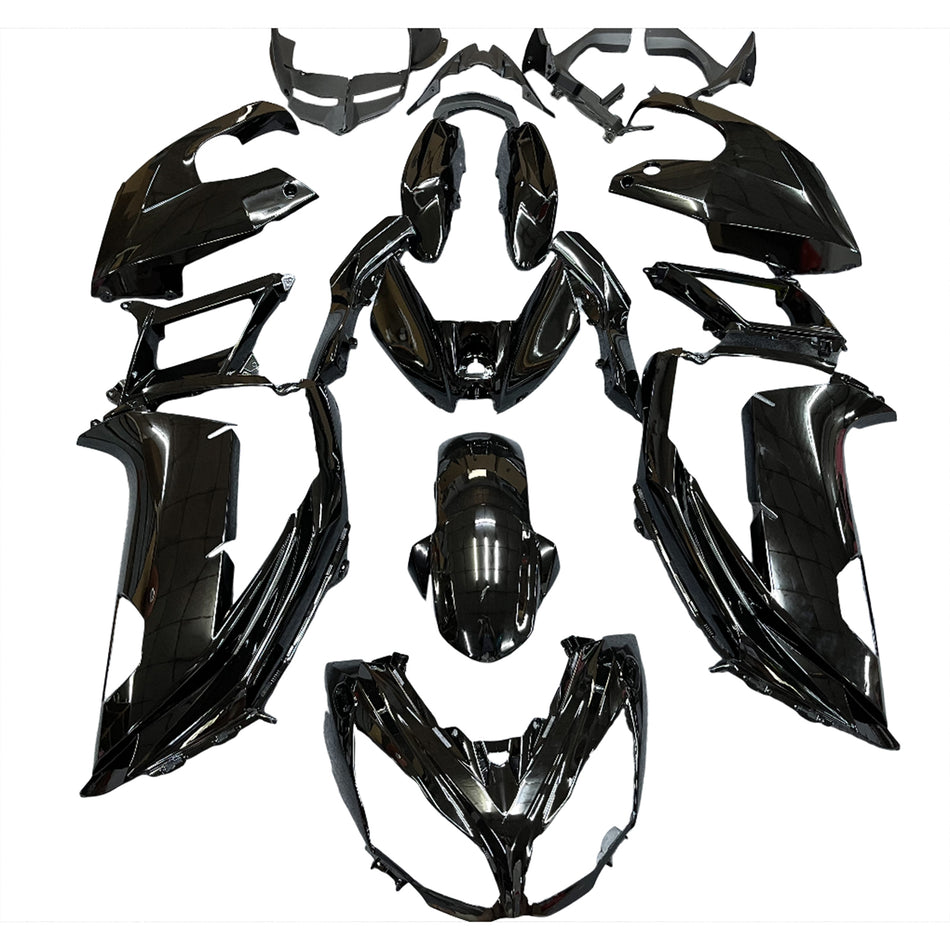 Amotopart-Injektionsverkaufskit Kunststoff für Kawasaki Ninja 650 EX650 2012-2016 GLOSS Schwarz Generikum