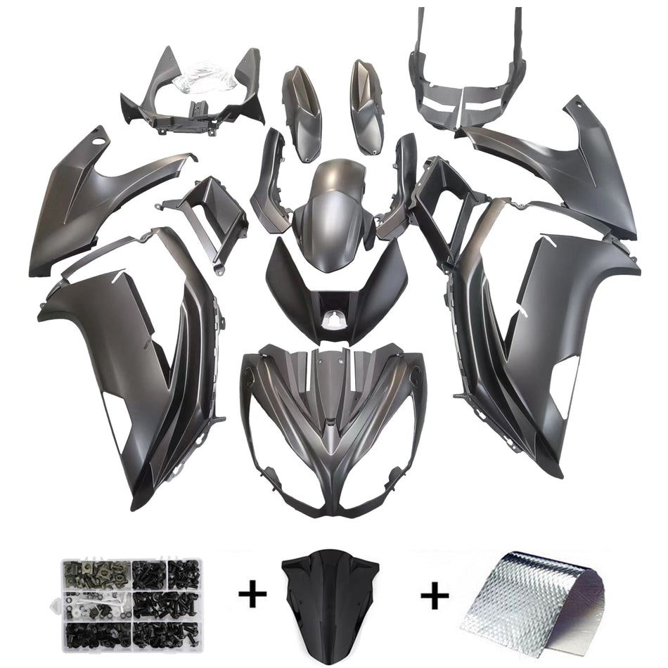 Amotopart-Injektionsverkaufskit Kunststoff für Kawasaki Ninja 650 EX650 2012-2016 Schwarz Generika