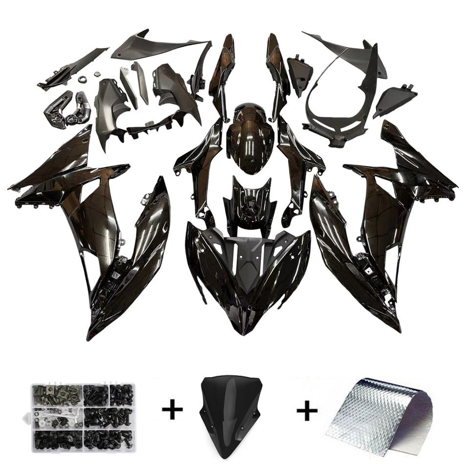 Amotopart-Injektionsverkaufskit Kunststoff für Kawasaki Ninja 650 EX650 2017-2019 Gloss Black Generic