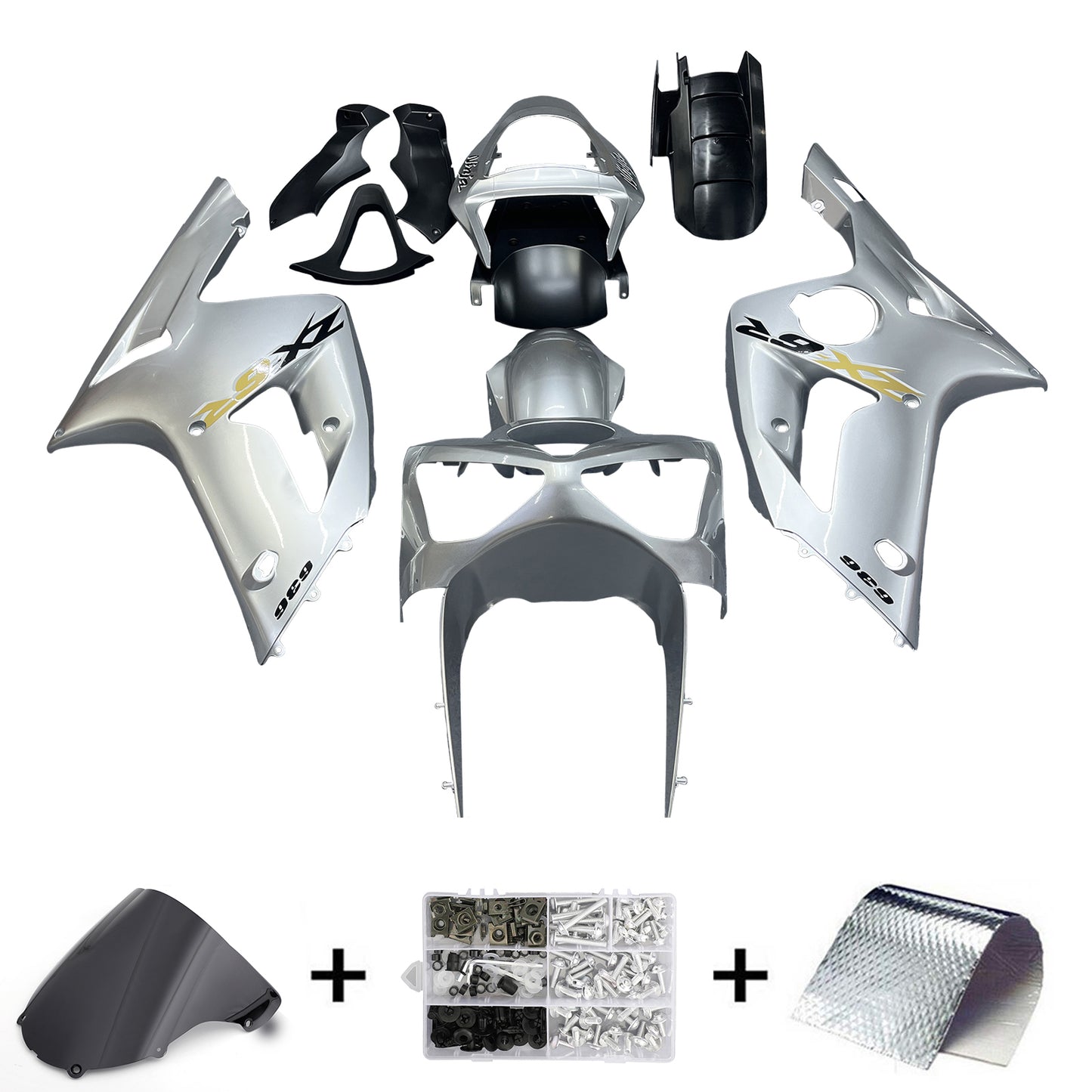 Kit de ruban de carénage Amotopart 2003-2004 Kawasaki ZX6R