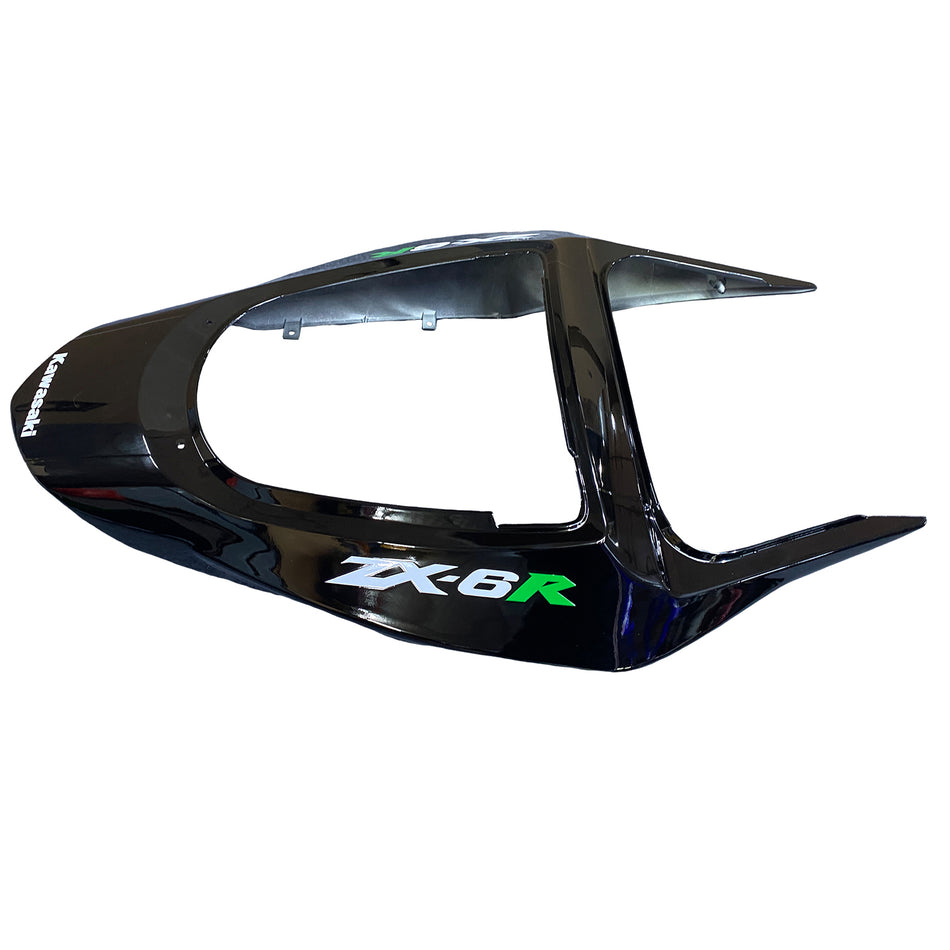 Amotopart 2003-2004 Kawasaki ZX6R Verkleidung Black & Green Flame Kit