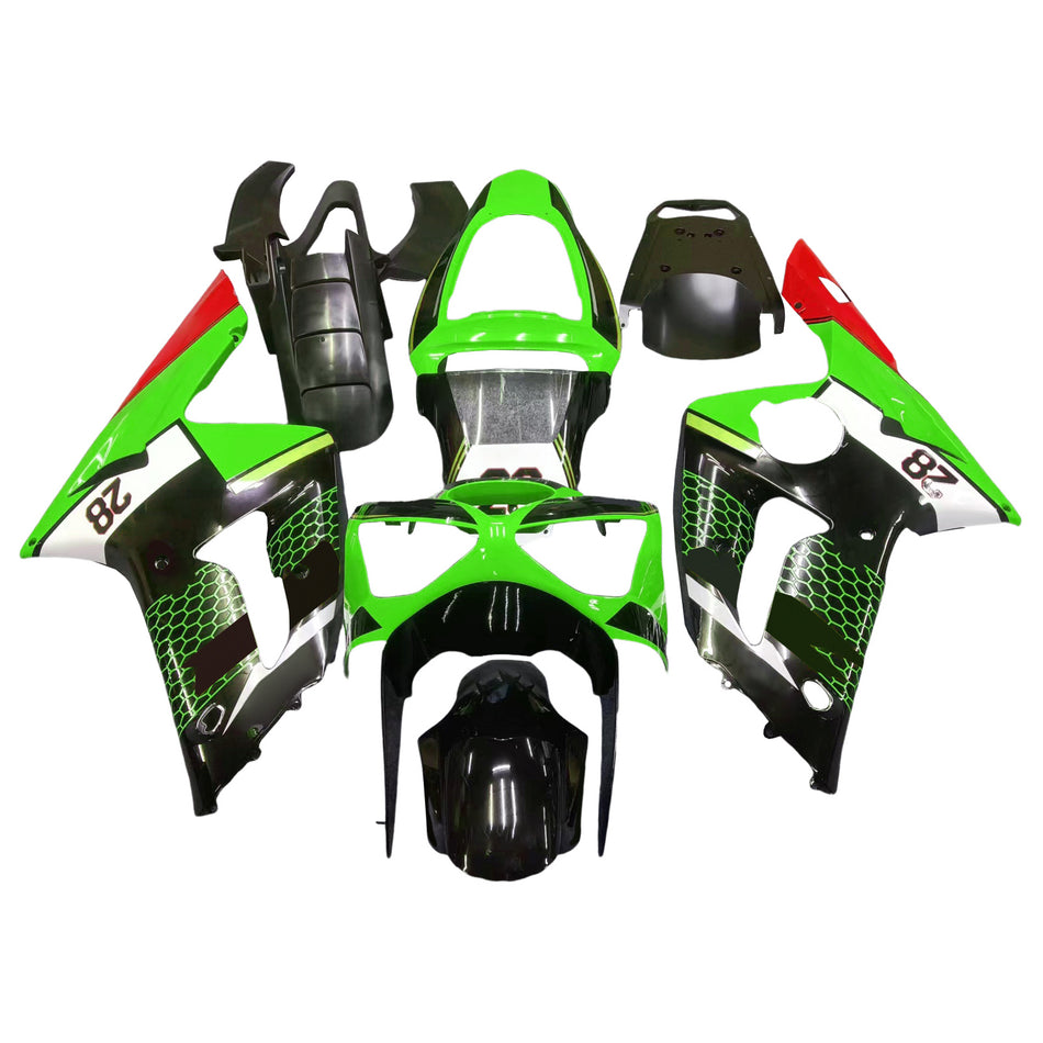 Amotopart Kawasaki ZX6R 636 2003–2004 Verkleidungsset, Karosserie, Kunststoff, ABS