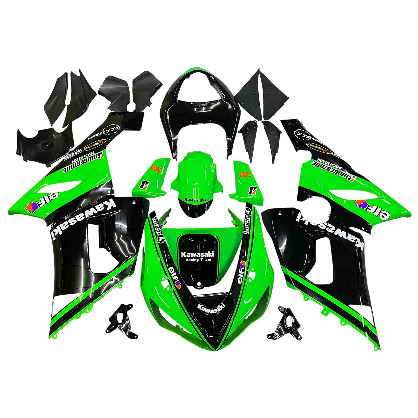 Amotopart Verkleidung Kawasaki ZX6R 636 (2005-2006) Verkleidungskit