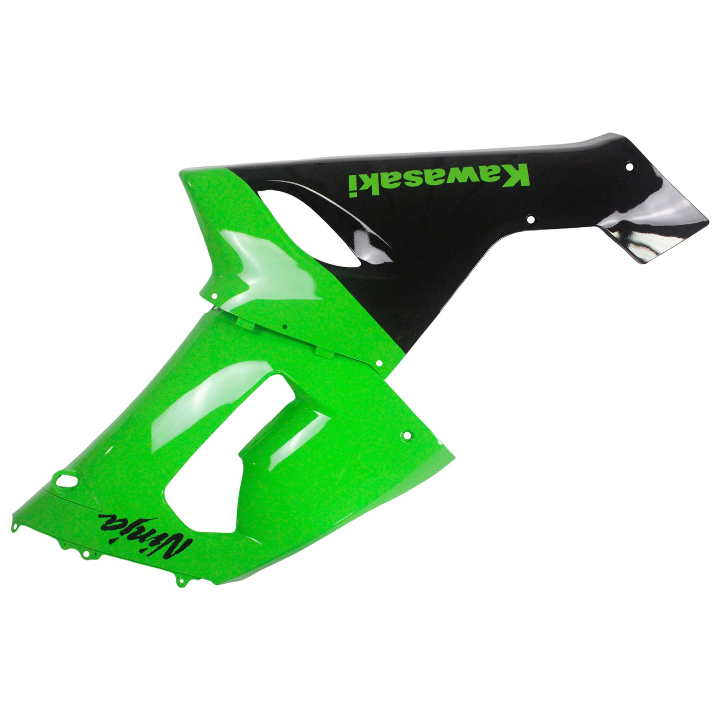 Amotopart Kawasaki 2005-2006 ZX6R 636 Kit de peur vert noir