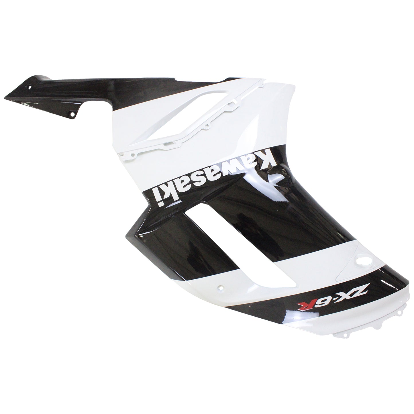 Kit de peur Amotopart Kawasaki 2007-2008 ZX6R 636 Blanc Noir